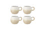 Miniatura Set de 4 tazas de gres natural Paula Clipped