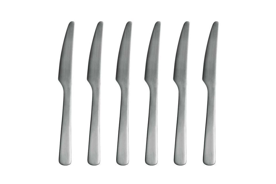 Set de 6 couteaux en acier inox argenté Luxis Normann Copenhagen
