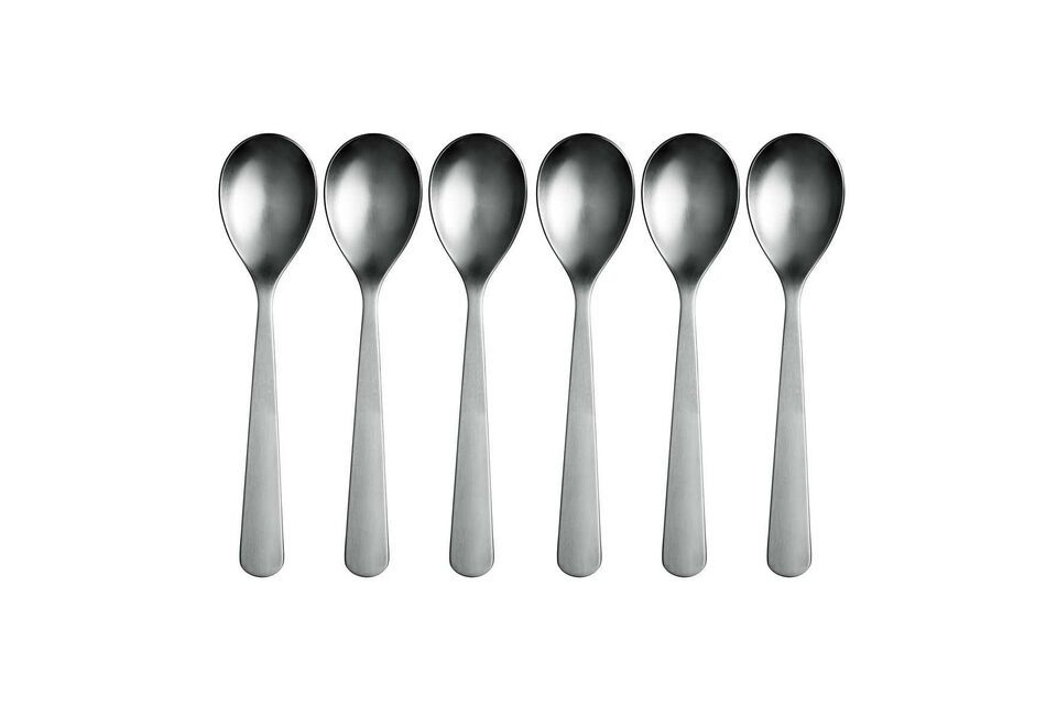 Set de 6 cuillères en acier inox argenté Luxis Normann Copenhagen