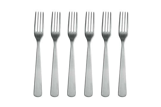 Set de 6 fourchettes en acier inox argenté Luxis Détouré
