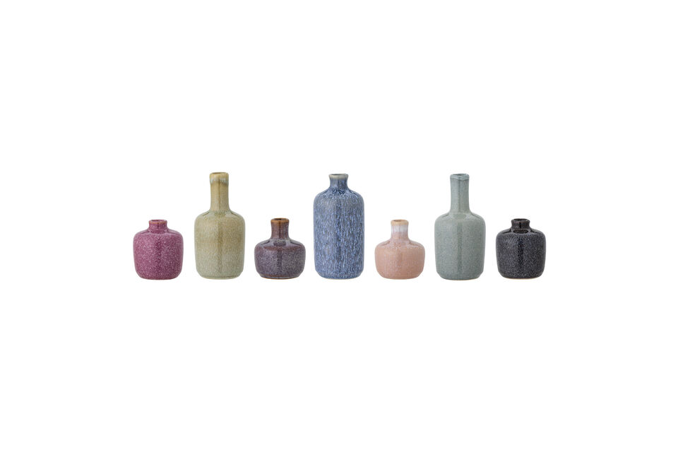 Set de 7 jarrones de gres multicolor Maien Bloomingville