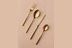 Miniatura Set di 16 posate in acciaio inox placcato oro 2
