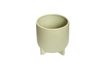 Miniatura Set di 2 fioriere in ceramica verde Split 6