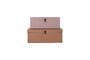 Miniatura Set di 2 lattine in metallo beige e rosa Foto ritagliata