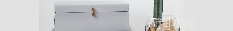 Materiali prima di tutto Set di 2 lattine in metallo grigio e verde