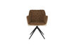 Miniatura Set di 2 poltroncine da pranzo in poliestere beige e marrone Daley 3
