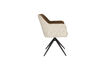 Miniatura Set di 2 poltroncine da pranzo in poliestere beige e marrone Daley 4