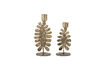 Miniatura Set di 2 portacandele in ferro oro Oaken 1