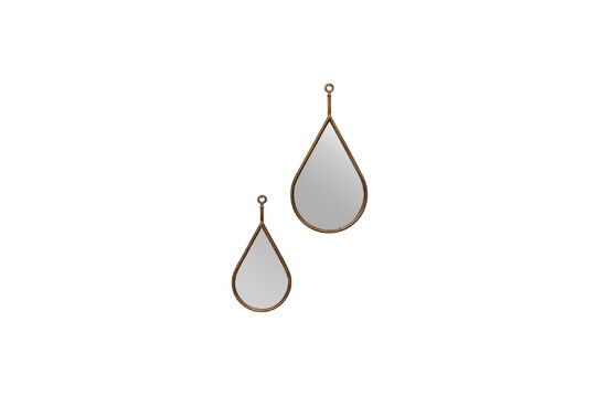 Set di 2 specchi Vie in metallo dorato
