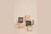 Miniatura Set di 3 cesti quadrati in bambù chiaro 2