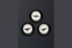 Miniatura Set di 3 cornici rotonde in legno di colore nero 1