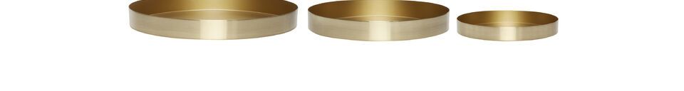 Materiali prima di tutto Set di 3 piatti Embrace in metallo marrone
