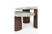 Miniatura Set di 3 tavolini in marmo e legno marrone Suki 13