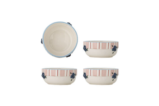 Set di 4 ciotole D13,5xH6 cm in gres rosa Carry Foto ritagliata