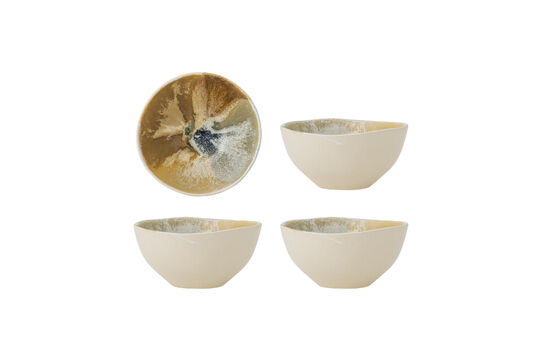 Set di 4 ciotole D15xH8 cm in gres multicolore Lacey Foto ritagliata