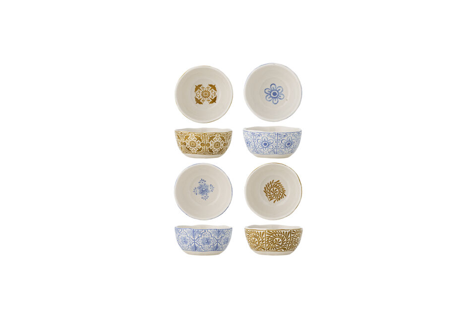 Set di 4 ciotole in gres multicolore Milton Marche