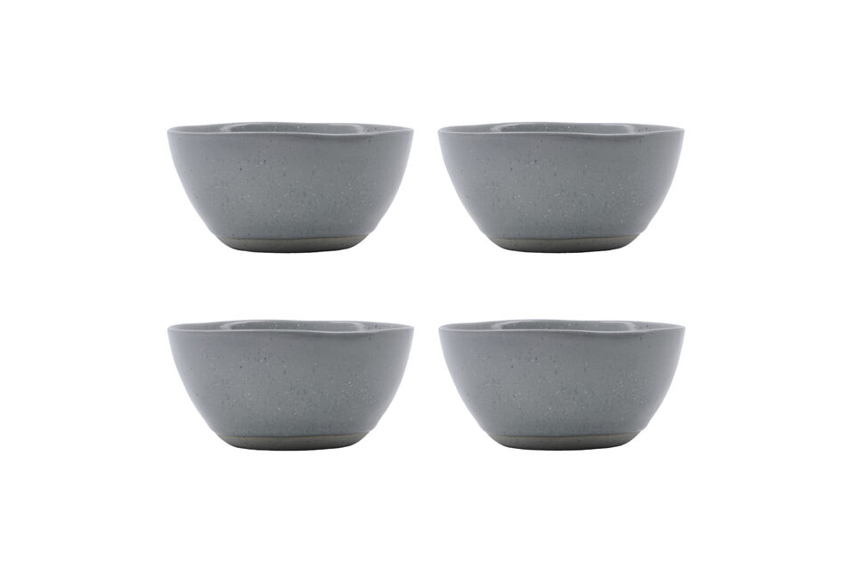 Set di 4 ciotole Ø 12 cm in gres blu chiaro HDVida House Doctor