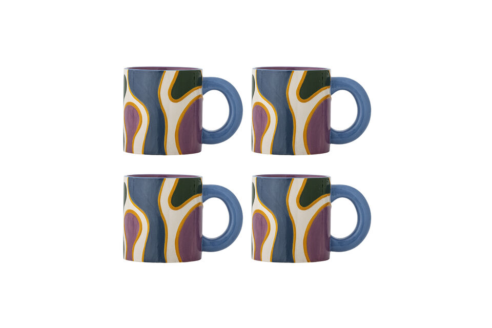 Set di 4 mug in gres multicolore Salacia Bloomingville