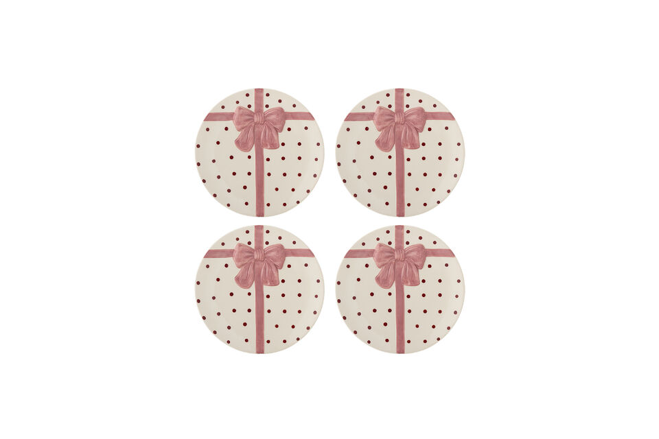 Set di 4 piatti Ø20,5 cm in gres rosa Bowie Bloomingville
