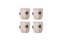 Miniatura Set di 4 tazze D8xH9 cm in gres rosa Carry Foto ritagliata