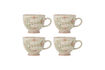 Miniatura Set di 4 tazze in gres bianco Rosalynde 1