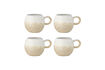 Miniatura Set di 4 tazze in gres naturale Paula 1