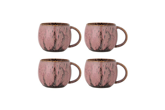 Guarda il profilo del prodotto set di 4 tazze in gres rosa Rayen Set di 4 tazze in gres rosa Rayen