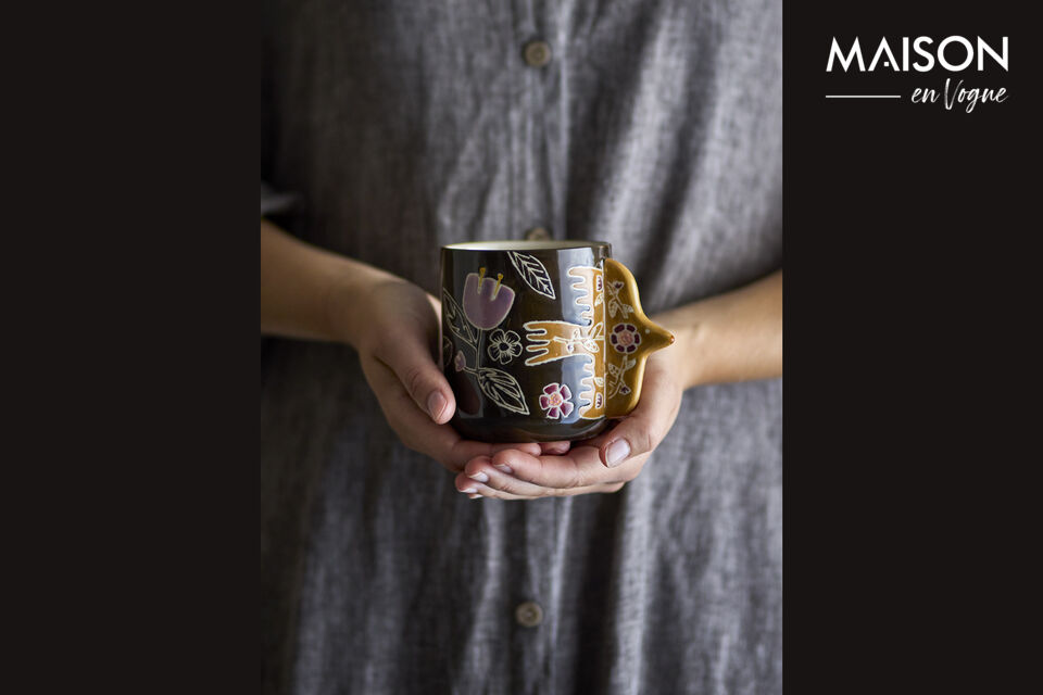 La tazza Vivielle di Bloomingville è un set di 4 tazze dal look decorativo e illustrativo