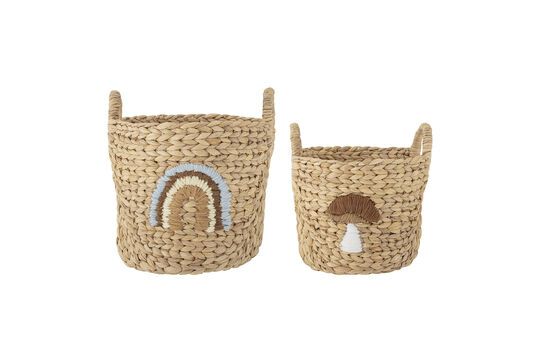 See the product profile set of 2 Agnes natural water hyacinth baskets Set of 2 Agnes natural water hyacinth baskets