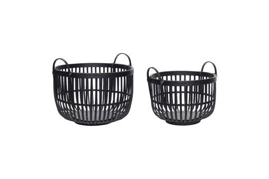 See the product profile set of 2 Alchemy black bamboo baskets Set of 2 Alchemy black bamboo baskets