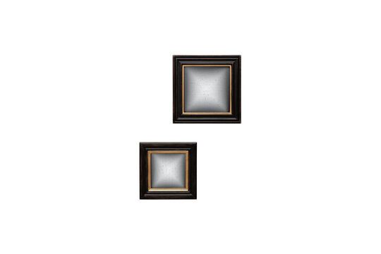 See the product profile set of 2 Antique black wooden mirrors Set of 2 Antique black wooden mirrors