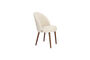 Miniature Set of 2 beige bouclé dining chairs Barbara Clipped