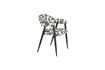 Miniature Set of 2 black steel armchairs Miyo 8