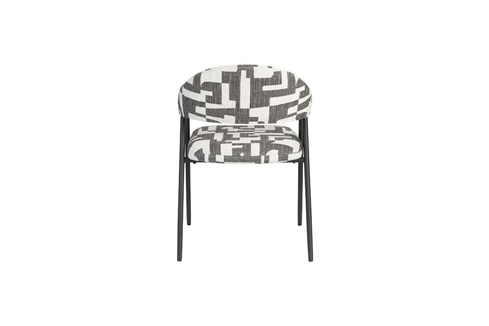 Set of 2 black steel armchairs Miyo - 10