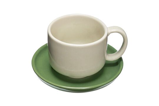 Set of 2 green ceramic cups Amare