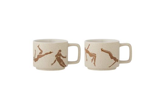 See the product profile set of 2 Harlow brown stoneware mugs Set of 2 Harlow brown stoneware mugs