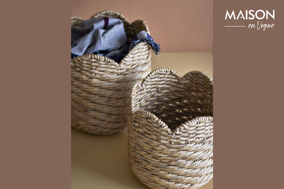 The Liam Basket by Creative Collection is a set of 2 baskets made of water hyacinth