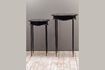 Miniature Set of 2 Orleans black metal side tables 1