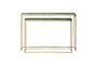 Miniature Set of 2 Porto green ceramic consoles Clipped