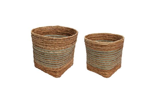 See the product profile set of 2 Reveal mint rattan baskets Set of 2 Reveal mint rattan baskets