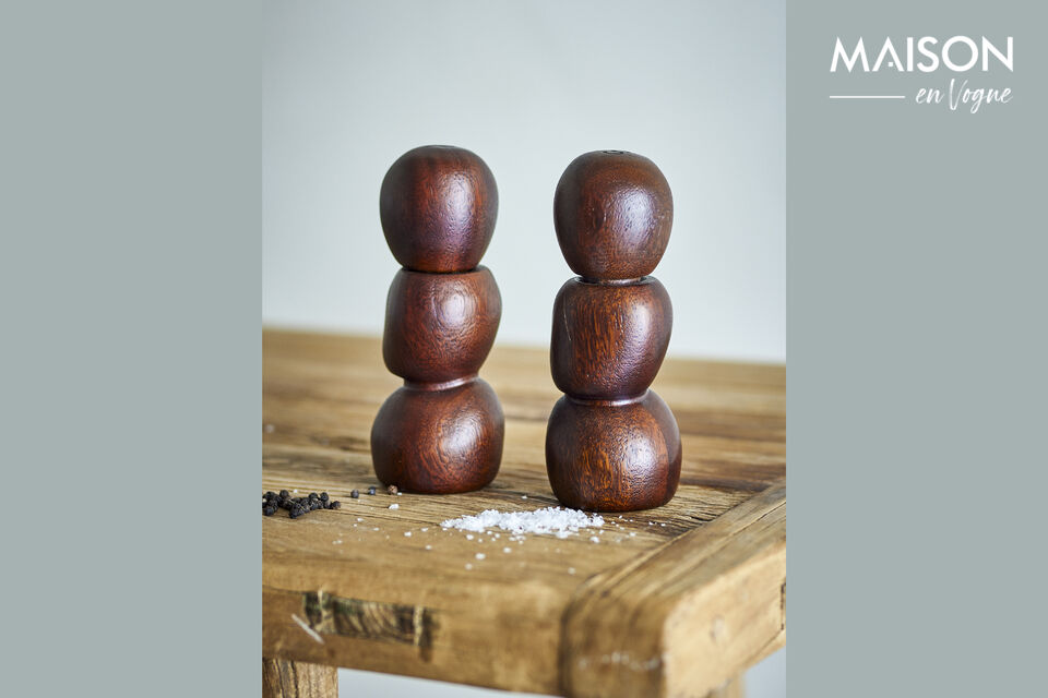 The Salvi Salt & Pepper Mill by Bloomingville is a set of 2 crafted in acacia with a varnished