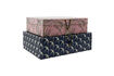Miniature Set of 2 storage boxes pink and dark grey HDKeep 1