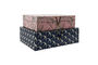 Miniature Set of 2 storage boxes pink and dark grey HDKeep Clipped