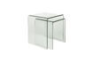 Miniature Set of 2 transparent glass side tables Vetro 7