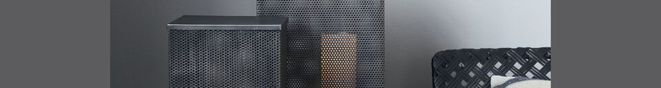 Material Details Set of 2 Verse black metal lanterns