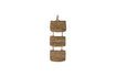 Miniature Set of 3 hanging baskets in light Ramla natural fibers 1