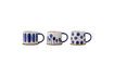 Miniature Set of 3 Linora blue stoneware mugs 1