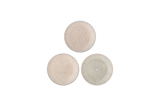 See the product profile set of 3 plates Ø25 cm in multicolor stoneware Cécile Set of 3 plates Ø25 cm in multicolor stoneware Cécile