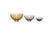 Miniature Set of 3 Radiant multicolored glass bowls 1