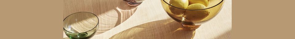 Material Details Set of 3 Radiant multicolored glass bowls